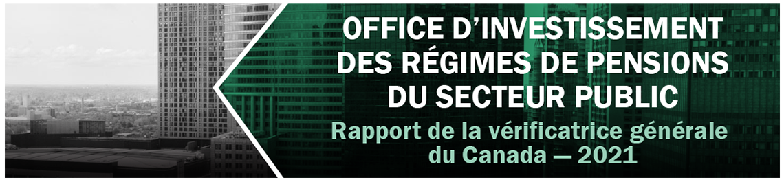 Office d’investissement des régimes de pensions du secteur public — Rapport des co-auditeurs — 2021