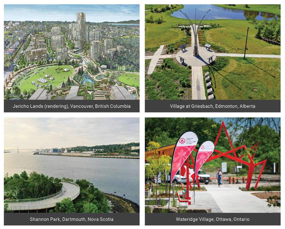 Collage of properties in Vancouver, Edmonton, Dartmouth, and Ottawa