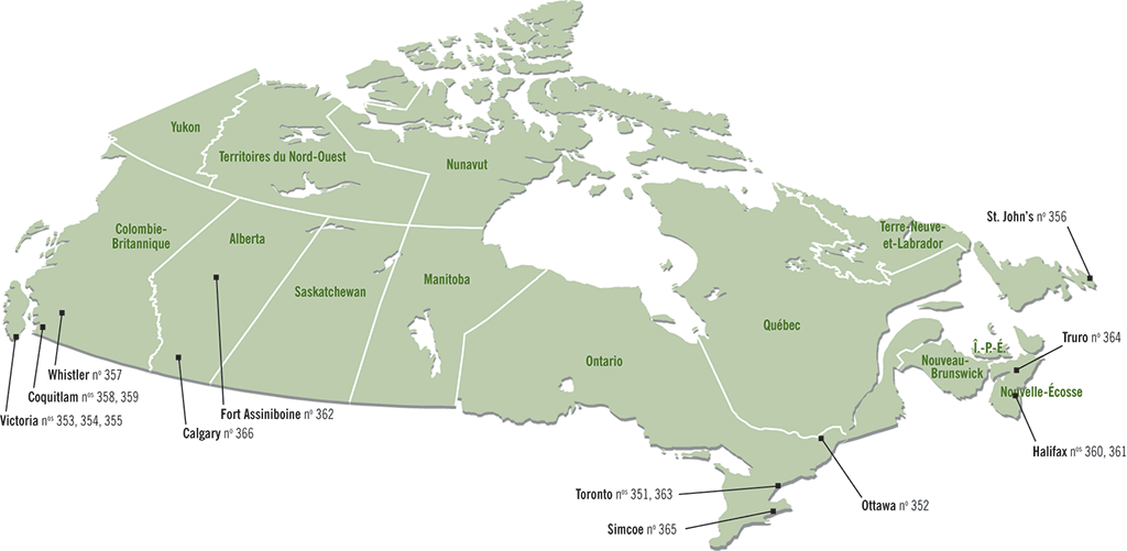 Carte du Canada