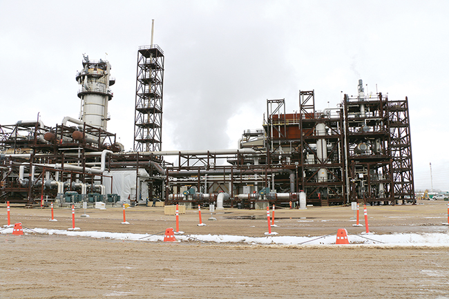 This photograph shows the Scotford upgrader plant in Alberta