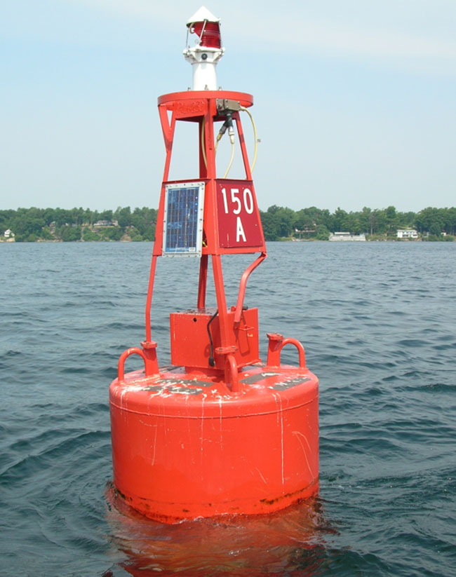 Buoy 150A on Cole Shoal in the St. Lawrence River near Brockville, Ontario