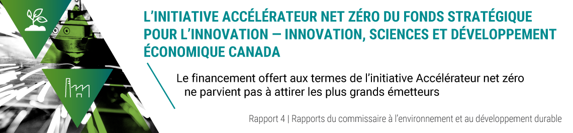 Rapport 4 — L’initiative Accélérateur net zéro du Fonds stratégique pour l’innovation — Innovation, Sciences et Développement économique Canada