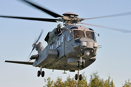 This photograph shows a CH-148 Cyclone helicopter